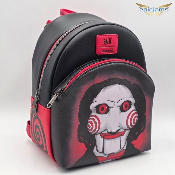 Loungefly Saw Jigsaw Halloween Red Black Mini Backpack New main image 4